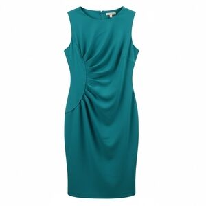 Calvin Klein Teal Sheath Midi Dress
